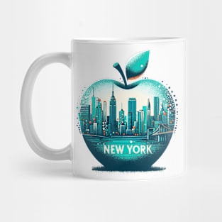 The Big Apple New York Abstract Cityscape Mug